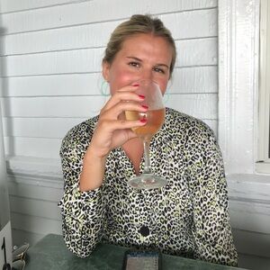 Leopard button down Zara size M